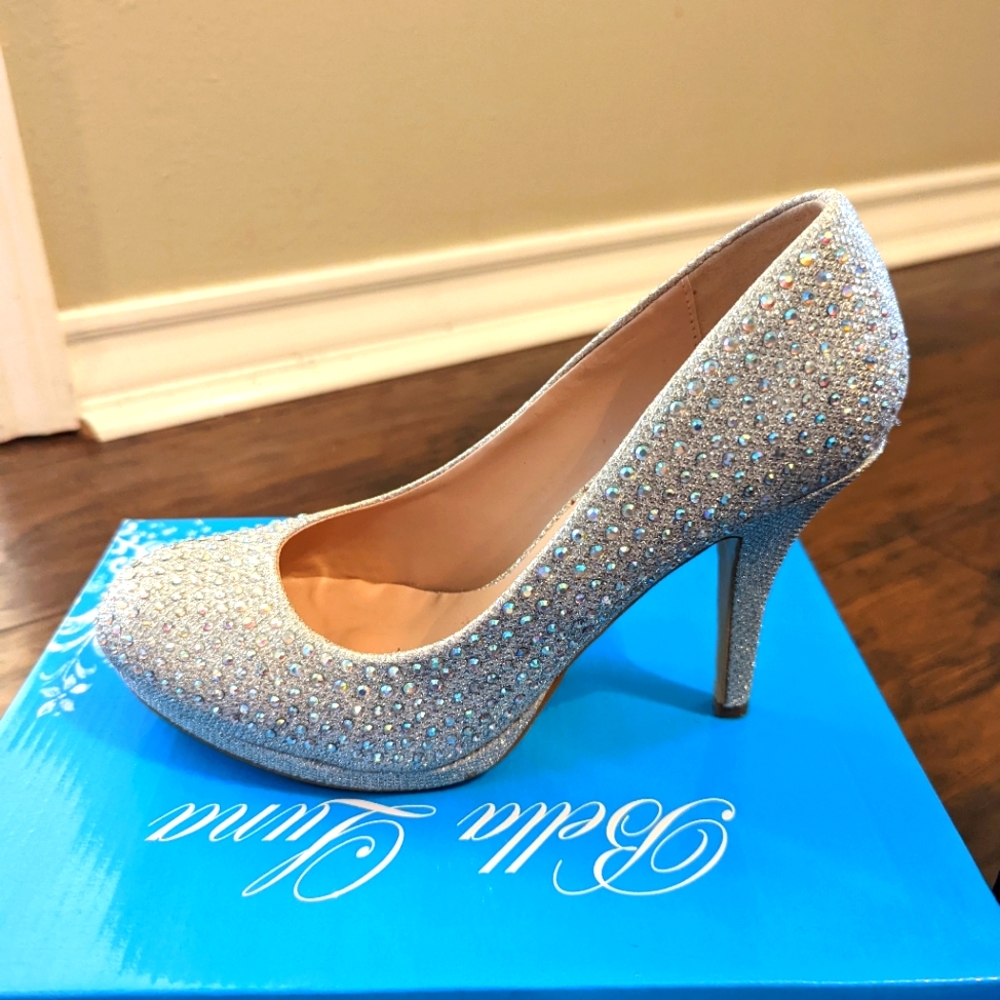 Silver Sparkly Heel